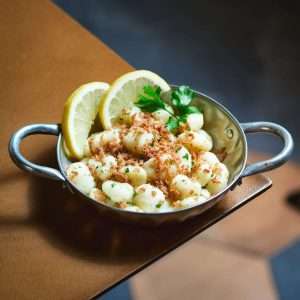 Gnocchi con burro al limone e Bottarga di Tonno di Cetara
