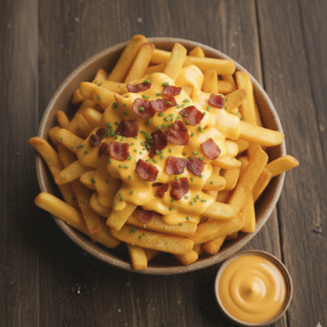 Patatine fritte bacon e cheddar